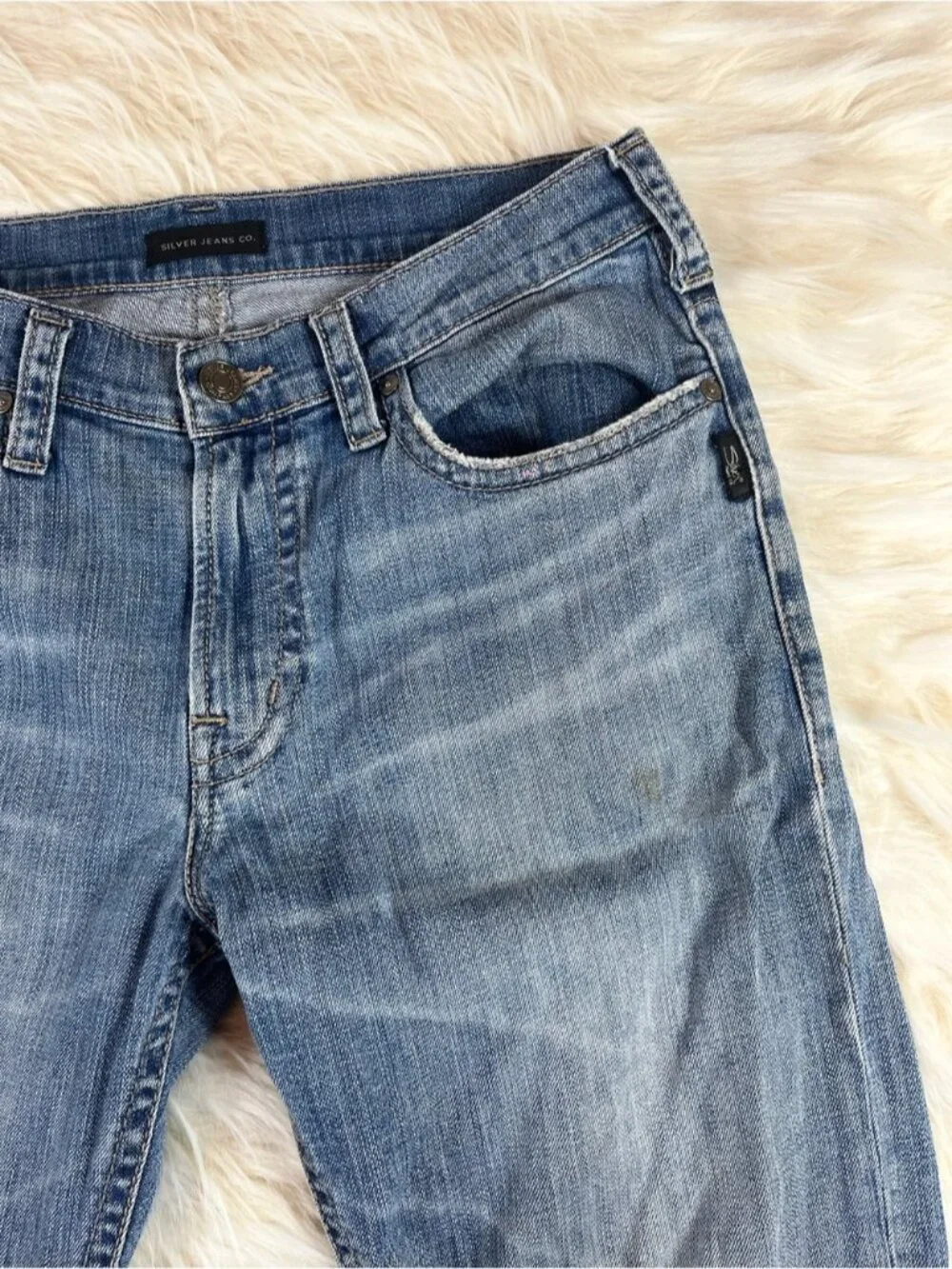 Silver Grayson Jeans Women's 34x34 Straight Leg Light Wash
